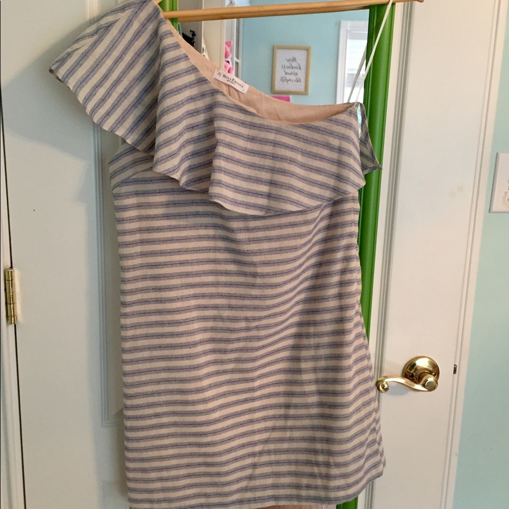 Striped One Shoulder Dress